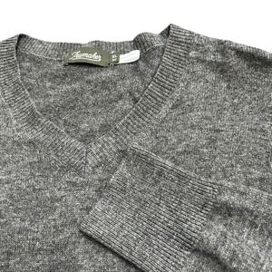Trumaker Grey V Neck Merino Wool Yak Blend Tall Sweater XL Womens
